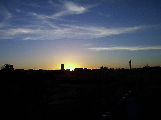 Solnedgång över Asmara
